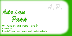 adrian papp business card